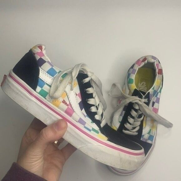 Rainbow Check Vans Sneakers - Picture 1 of 6